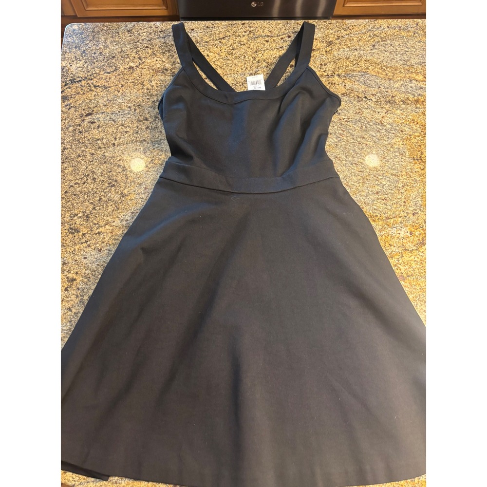Banana Republic Black Double-Strap A-Line Mini Dress